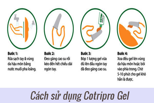 Hướng dẫn sử dụng Gel bôi trĩ Cotripro